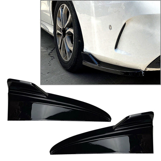 Rear Bumper Canard Splitter Side Vent Kit for Benz C-Class W205 C43 63 4D 15-21 Q
