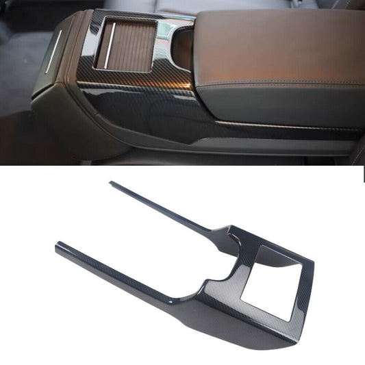 for Audi A6 2012-2018 ABS Carbon Fiber Rear Water Cup Holder Panel Cover Trim 1P