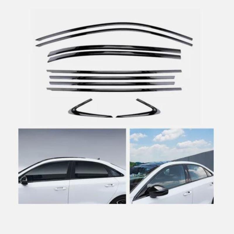 Stainless Black For 2015-2020 for Audi A3 S3 Sedan Car Window Trim Strip Cover Trim n