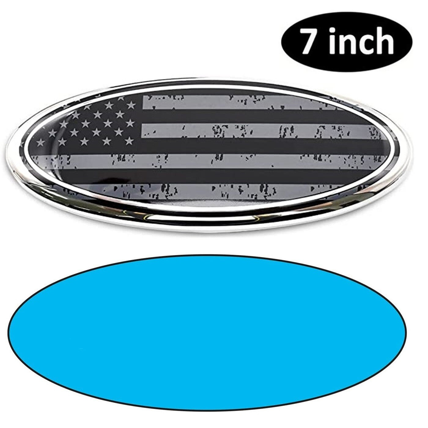 7 Inch  for ford  F150 Ranger FRONT Rear GRILLE Emblem TAILGATE US Flag Oval Badge