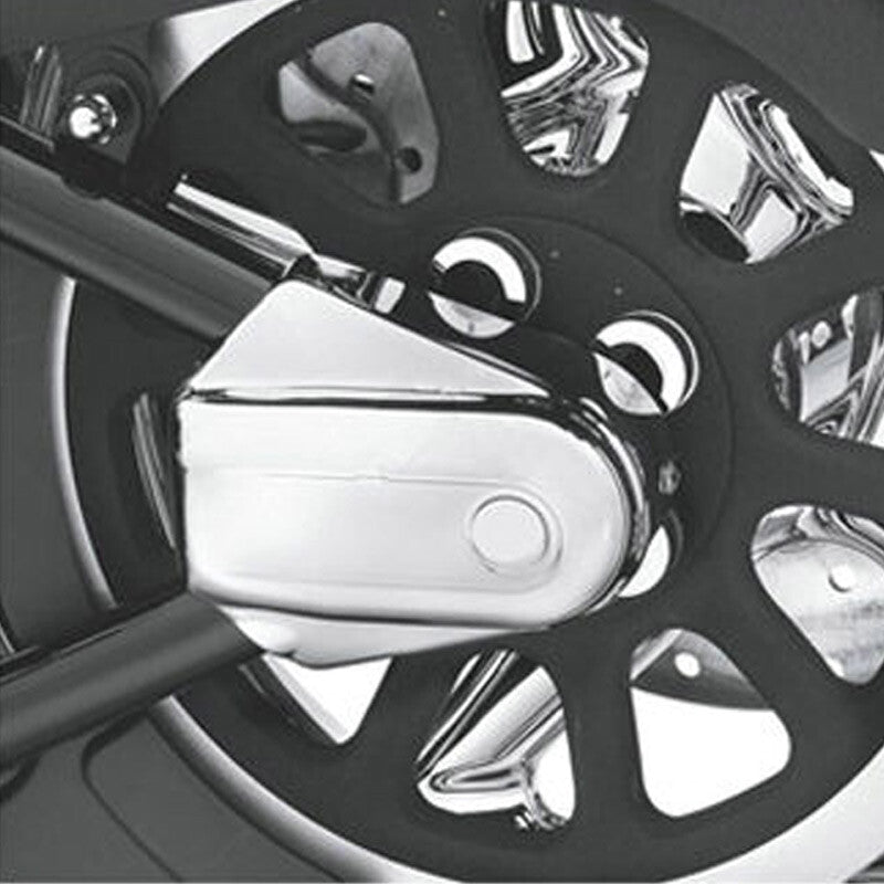 Chrome Bar Shield Rear Axle Covers Swingarm Cap for Harley Softail FLSTC FLS Q