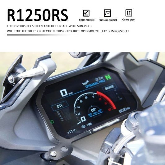 for BMW R1250RS TFT Screen Anti Theft Brace Meter Frame Cover Protector Visor