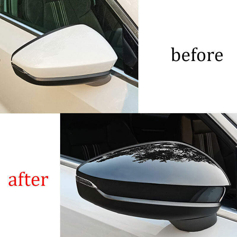 Fit for Audi A3 22-2023 ABS Bright Black Trim Cover Rearview Mirror LR Decor 2X