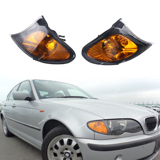 for BMW 02-05 E46 3-SERIES 4 Door Sedan Corner Turn Signal Lights Yellow Lens Q