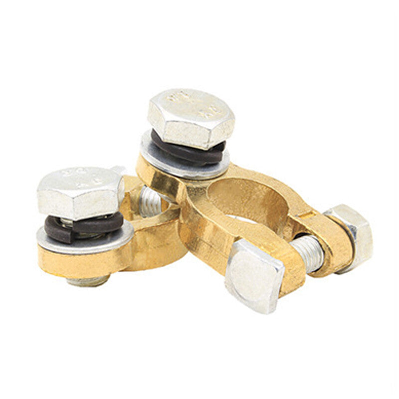 M10/8 Heavy Duty Car Truck Buses Battery Post Cable Terminal Head Brass ¡Á2PCS v