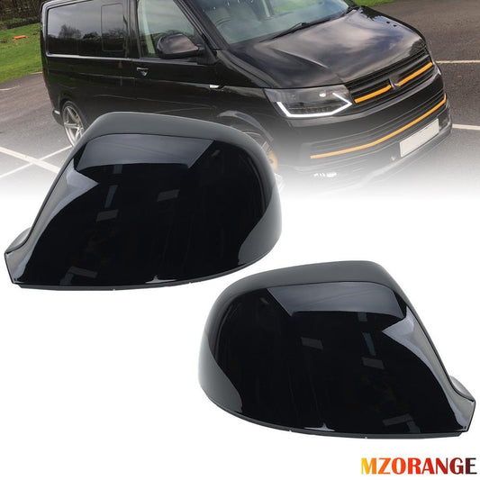 2¡Á F¨¹r for VW T5 T6 Transporter Amarok 10-19 Spiegelkappe Au?enspiegel L+R Schwarz