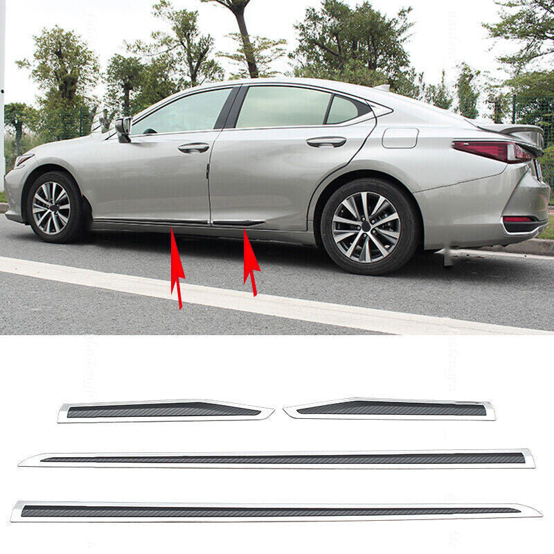 for Lexus ES350/300h/250 19-23 CarbonChrome Side Door Body Guard Cover Trim 4x