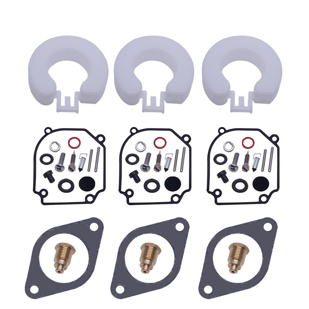 3 Sets Carburetor Repair Kit for Yamaha Outboard 2T 75-80-90HP 6H1-W0093-01-00 Q