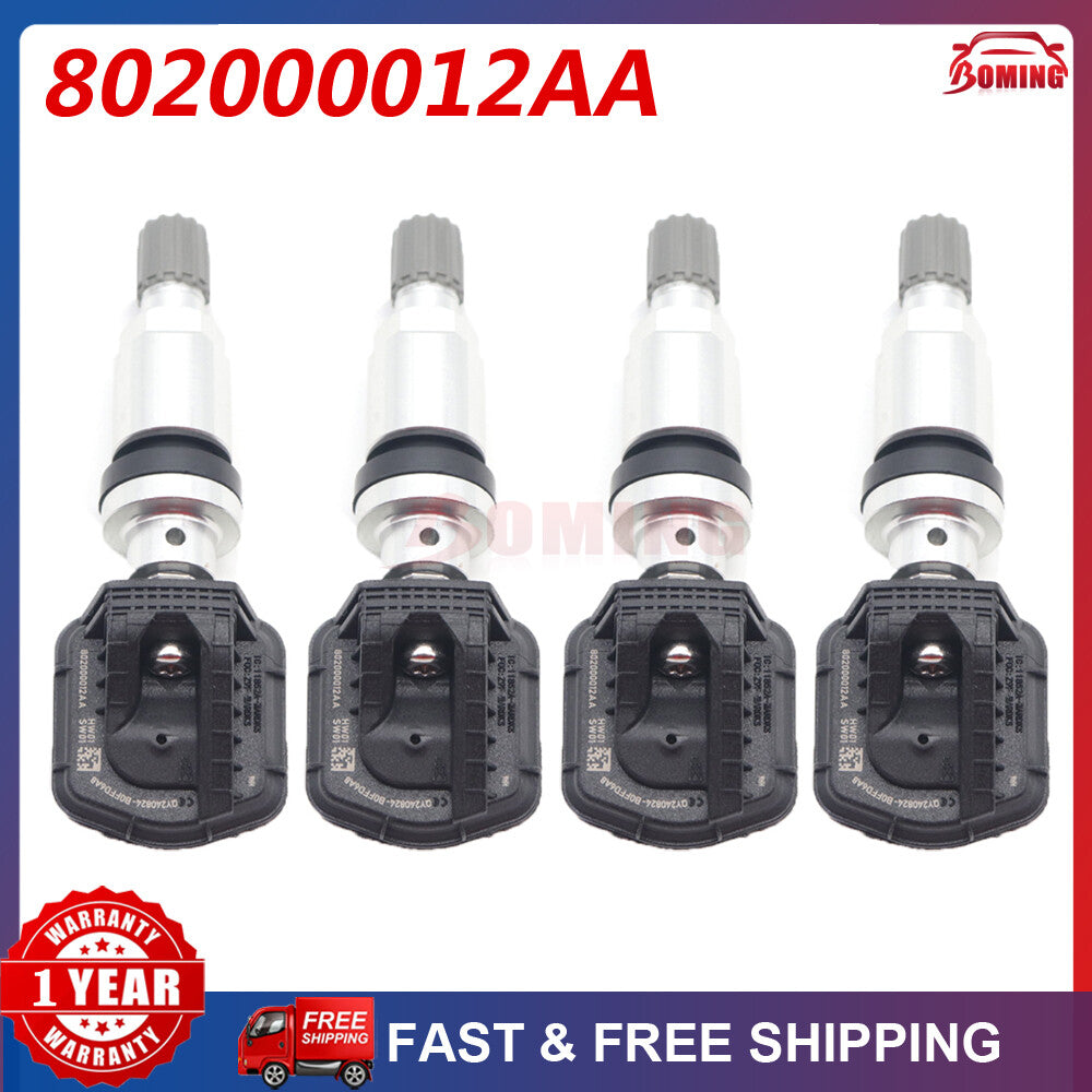 4-pack of automotive TPMS tire pressure sensors suitable for Chery Tiggo 2 3 4 7 8 8 PLUS 802000012AA