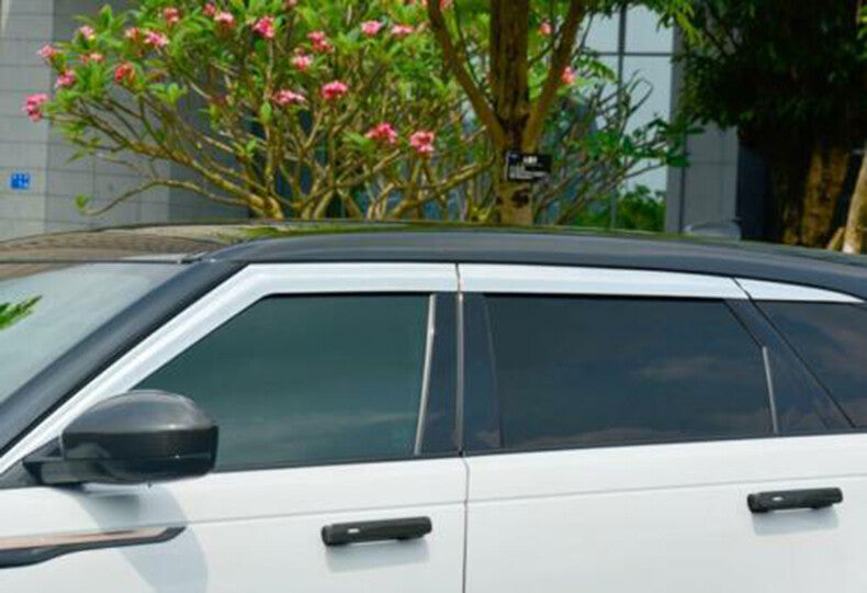 chrome Window Visor Vent Sun Shade Rain Guard 6p for Range Rover Velar 2017-2022