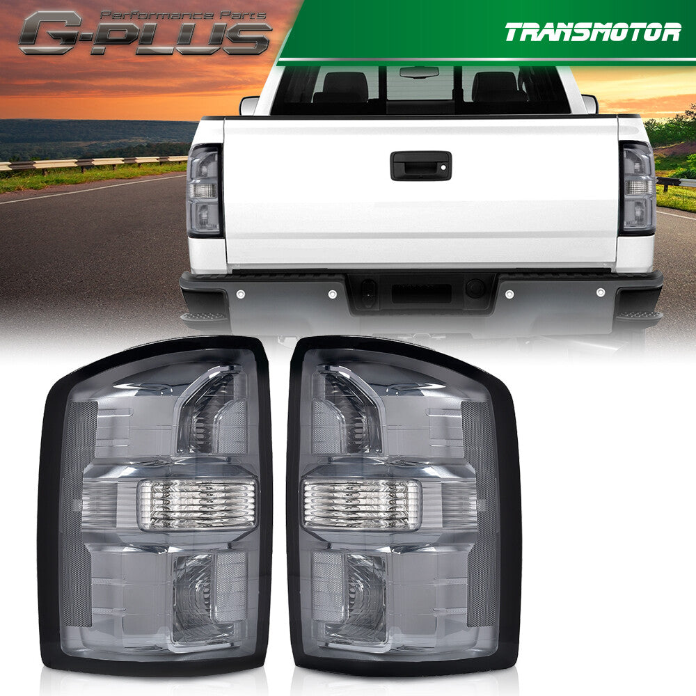 Smoke Fit for 2014 - 2018 for GMC for Sierra 1500 2500 3500 Tail Light Brake Light - v