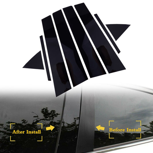 for Hyundai for Elantra Sedan 2017 2018 2019 2020 Pillar Posts Door Trim Gloss Black