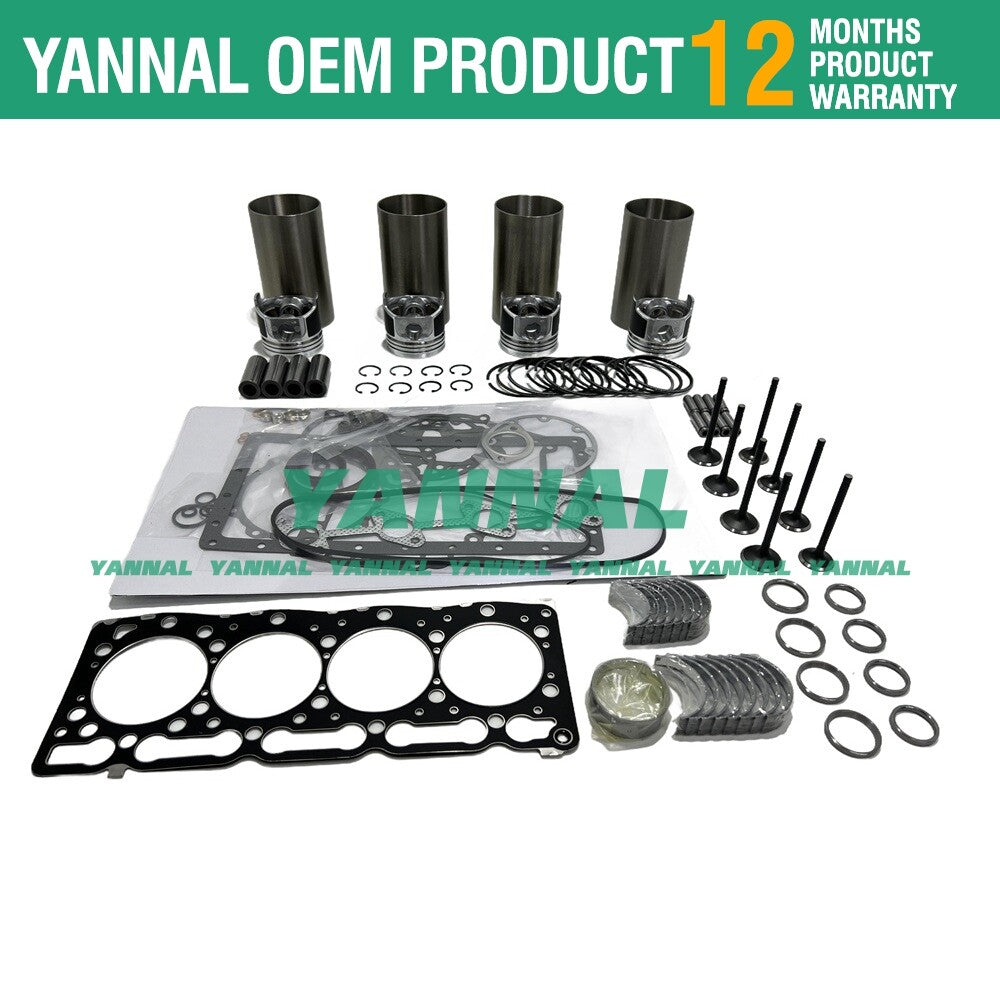 For V1305 overhaul and rebuild kit: piston rings, cylinder liners, and full gaskets.