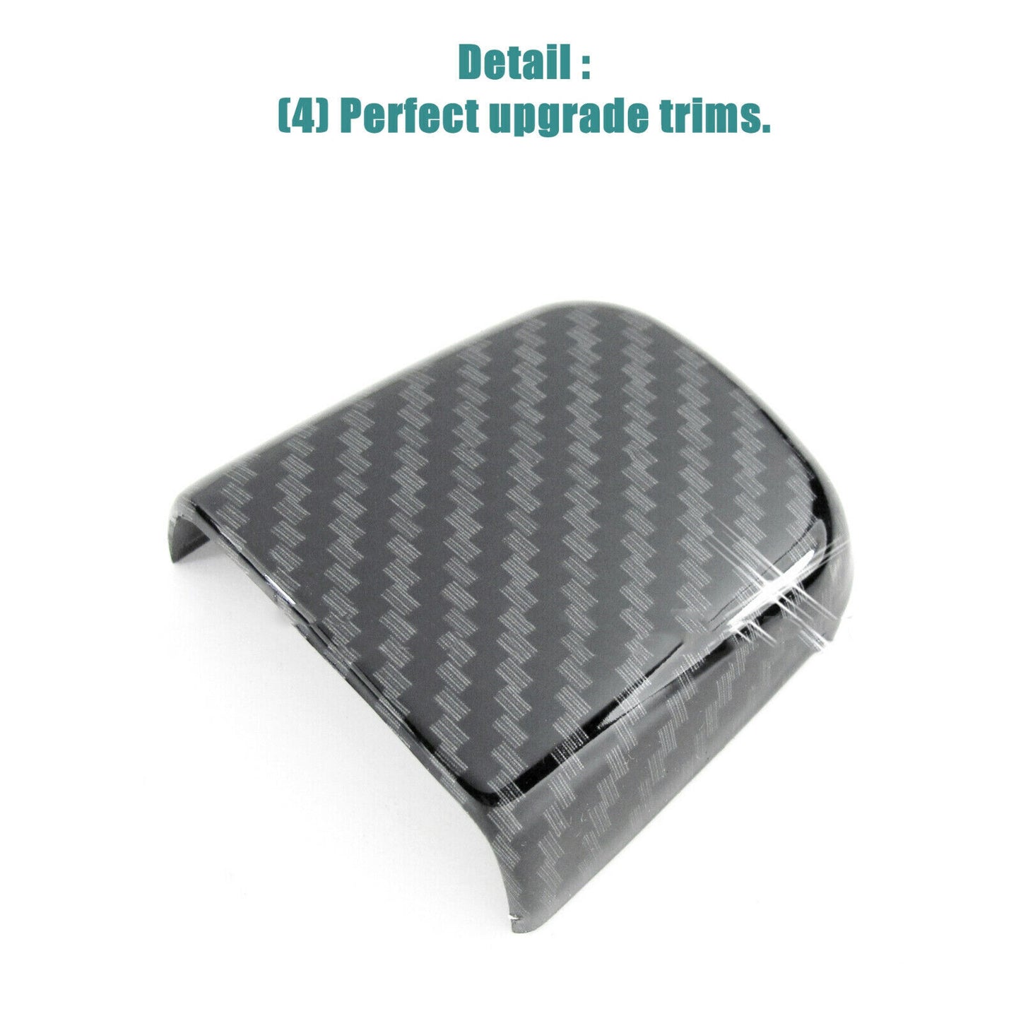 Set For 20-23 for Nissan Versa Glossy Black Carbon Fiber Side Door Handle Cover Trim