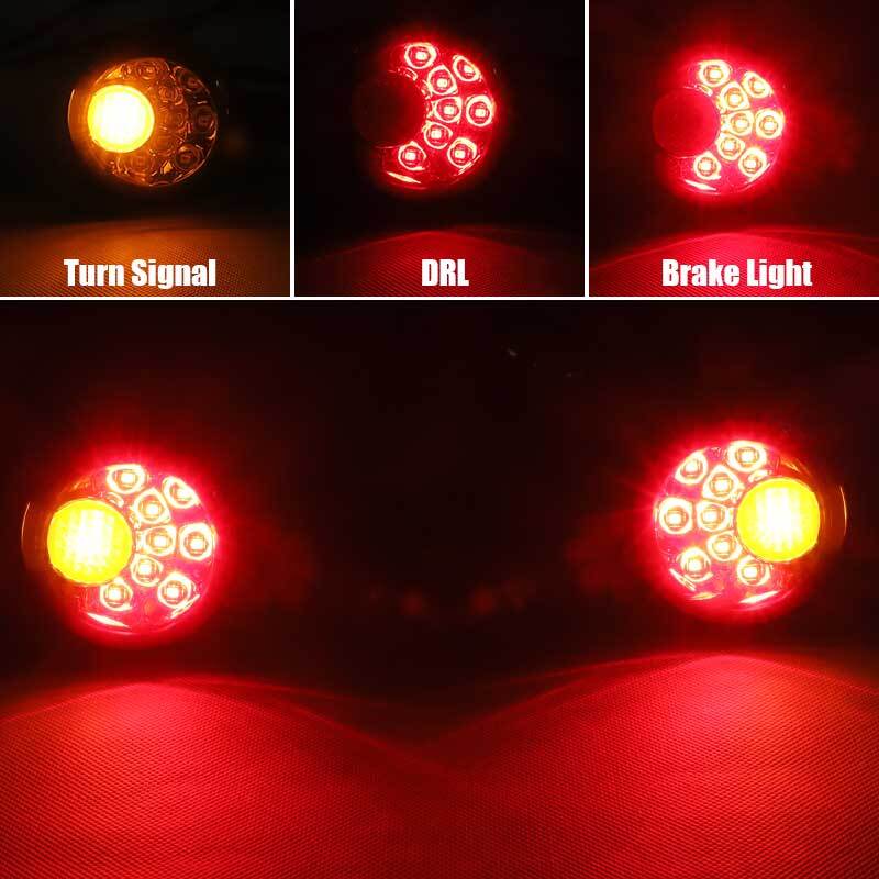 Rear Turn Signals Brake DRL Light Lamp Fit For Sportster XL883 XL1200 1992-2016