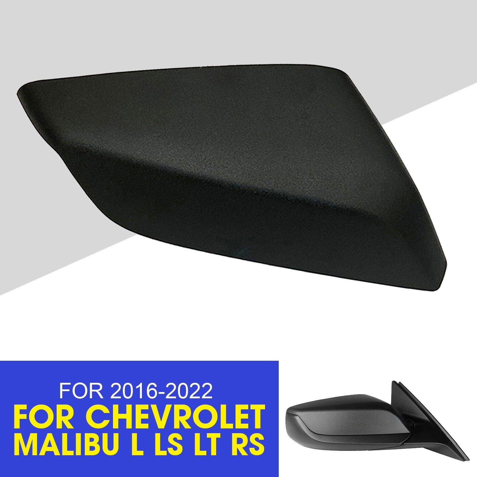 For 2016-2022 for Chevrolet Malibu L LS LT RS Right Passenger Side Mirror Cover Cap
