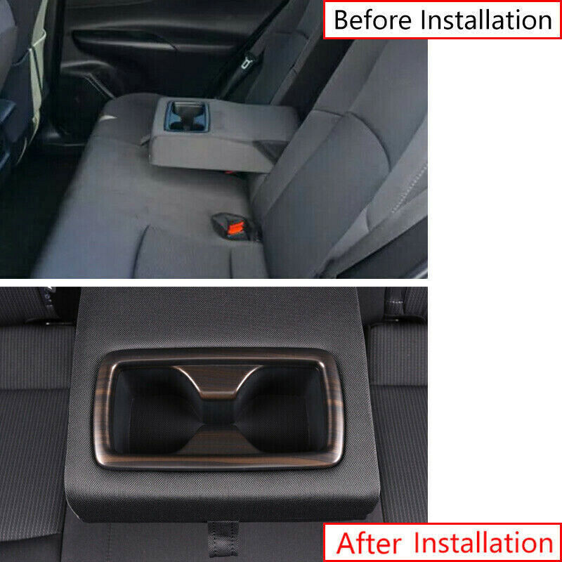 for Toyota Venza 2021 -2024 Peach Wood Grain Rear Water Cup Panel Cover Trim 1X