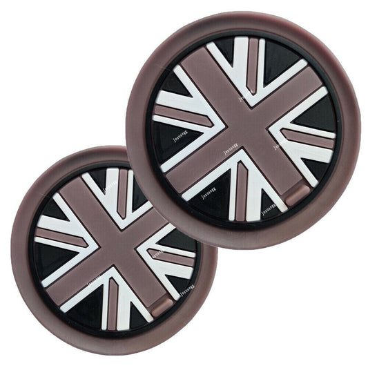 2x Union Jack CAR Cup Mat Cup Coaster for Mini Cooper JCW R55 R56 R57 R58 Q