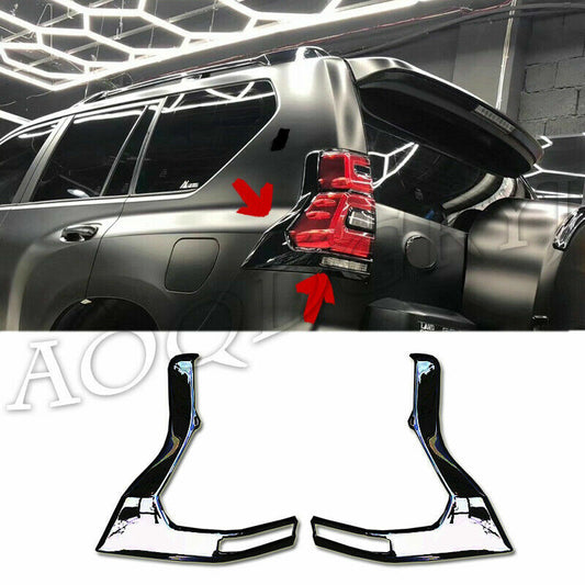 Glossy Black Rear Taillight Moulding cover Trim for Toyota Prado FJ150 2018-2021