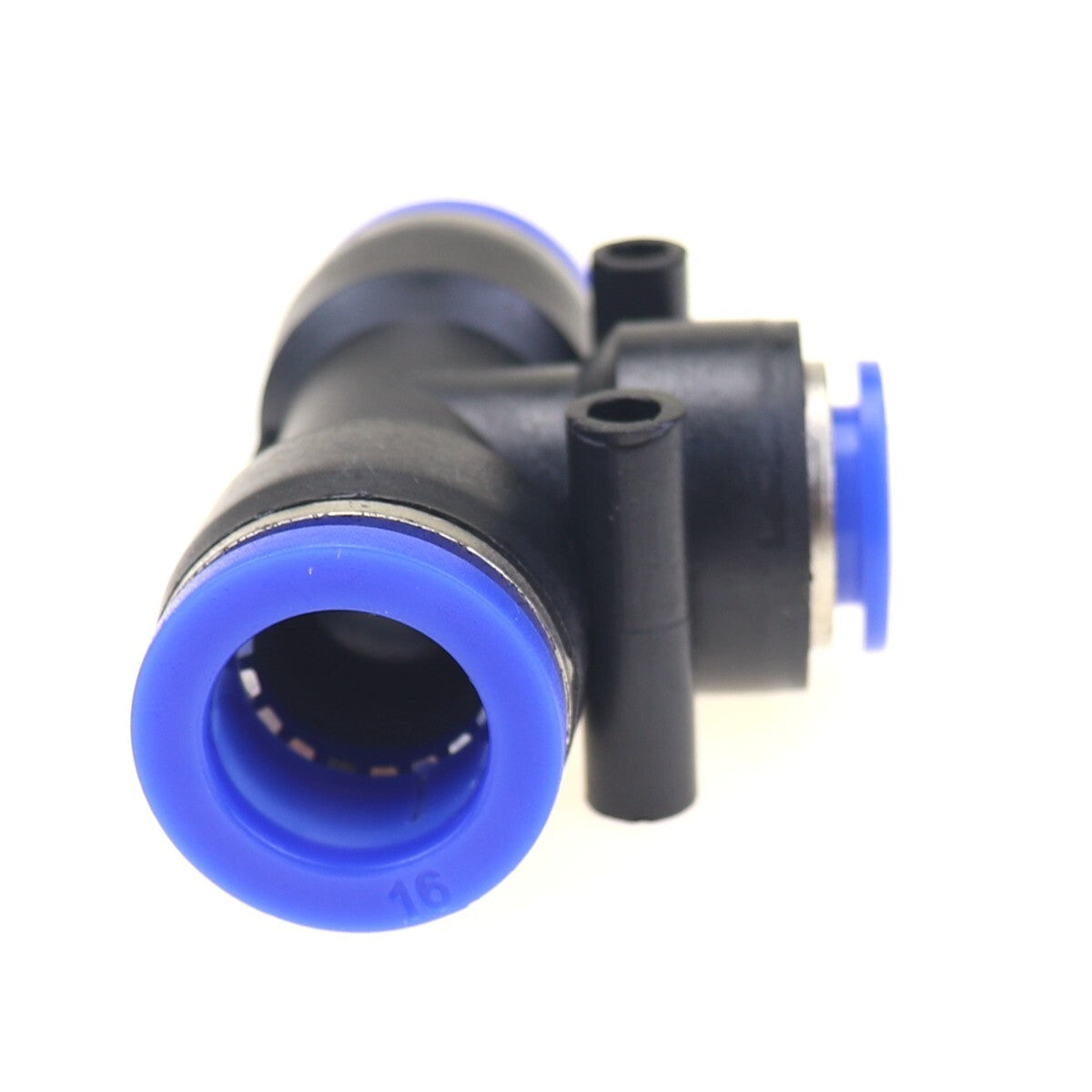Pneumatically Reduced T-Shirt with Push-In Accessory Tube OD 5/8 to OD 1/2 One Touch