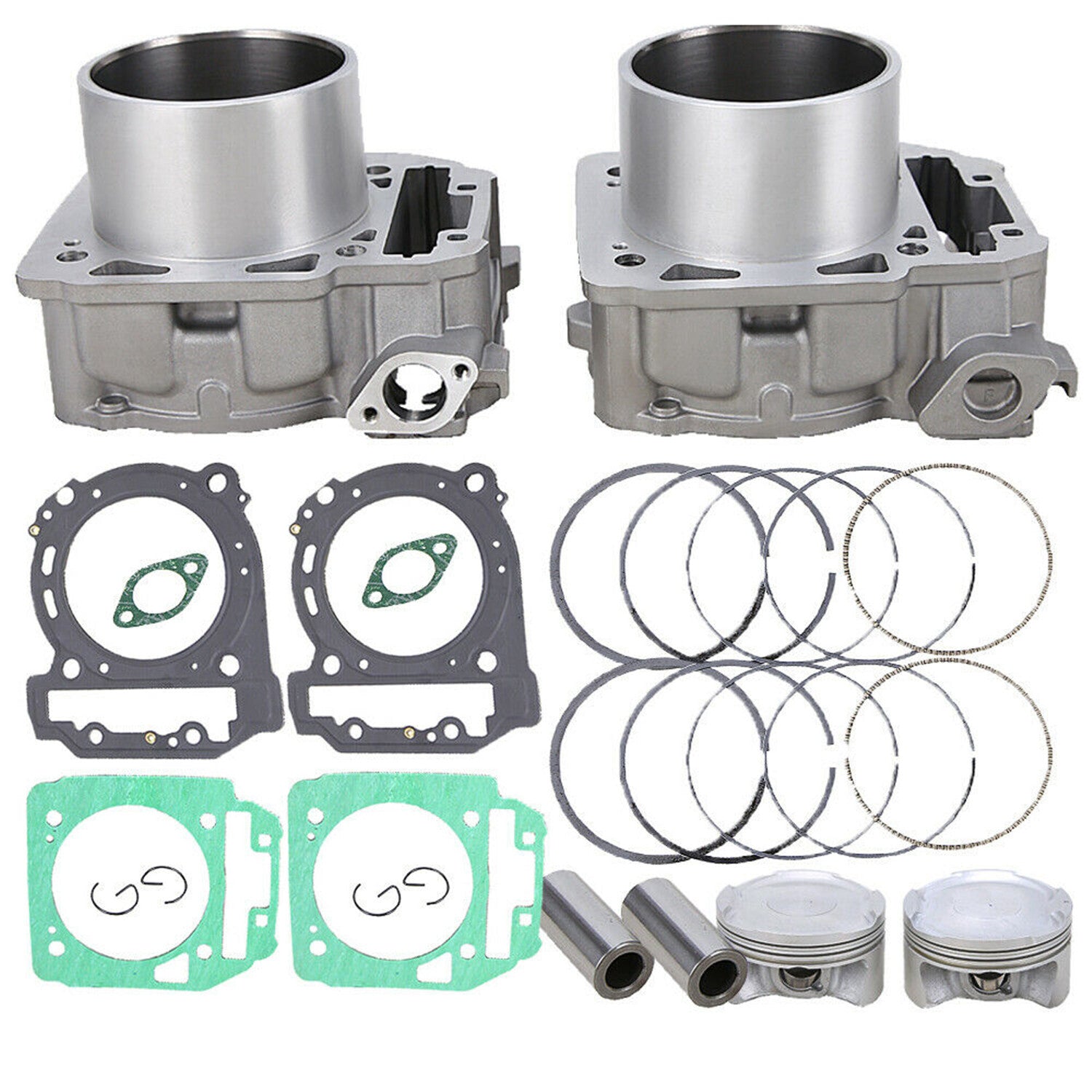 2Cylinders Piston & Gasket kit For Can-Am BRP Commander Maverick Outlander 1000 n