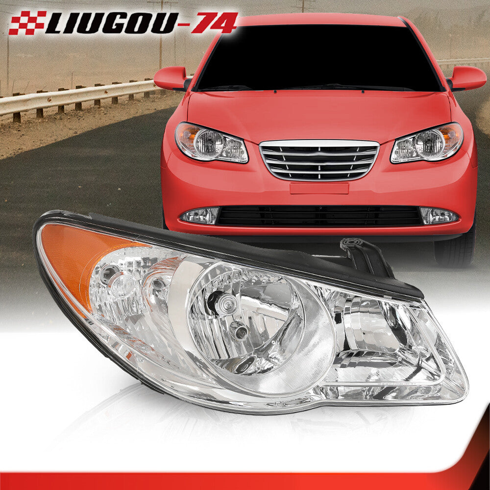 Halogen headlights with bulb on the right side suitable for 07-10 for Elantra Sedan- v