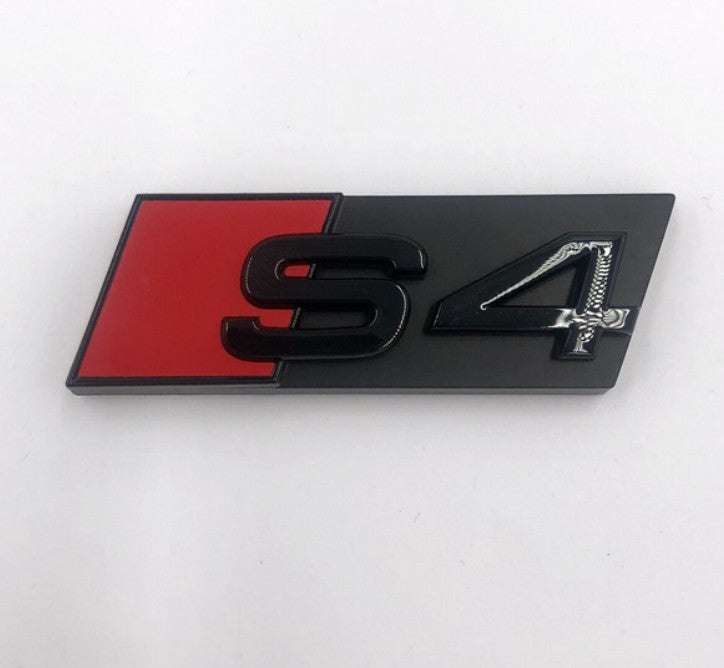 for Audi S4 hooded badge decal front Bonnet grille badge logo gloss black