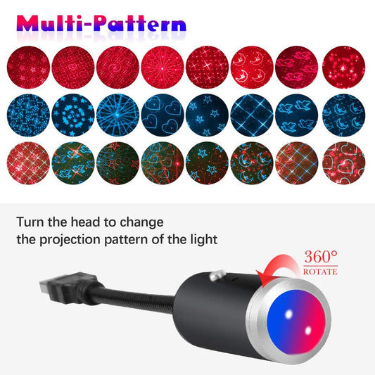 Car Roof Star Star Night Light USB Romantic Projector Atmosphere Night Lamp