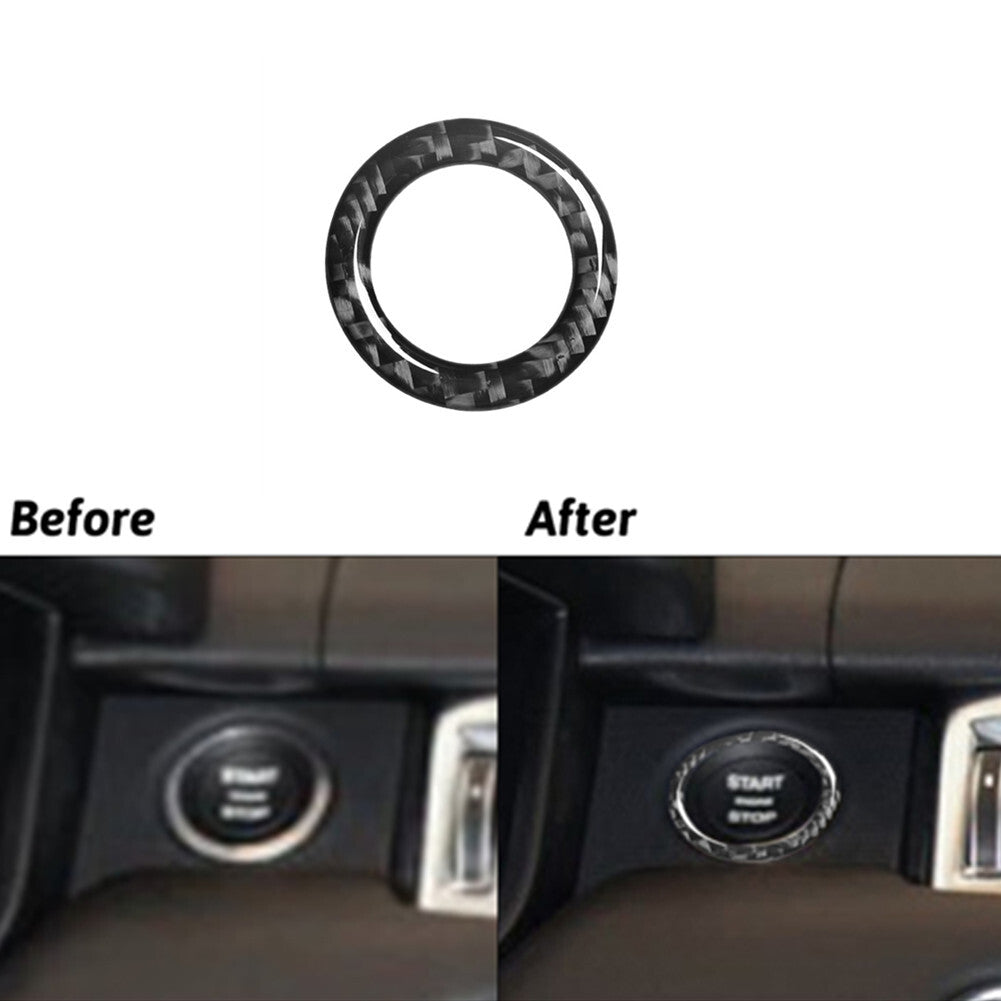 Carbon Fiber Ignition Button Cover Trim For Land for Range Rover Sport 2014-2017