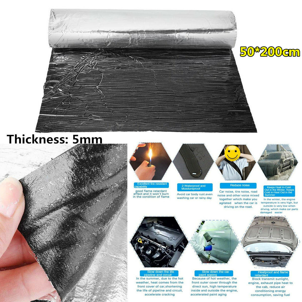 Soundproofing car cover, engine firewall block, heat insulation cover, sound insulation - n