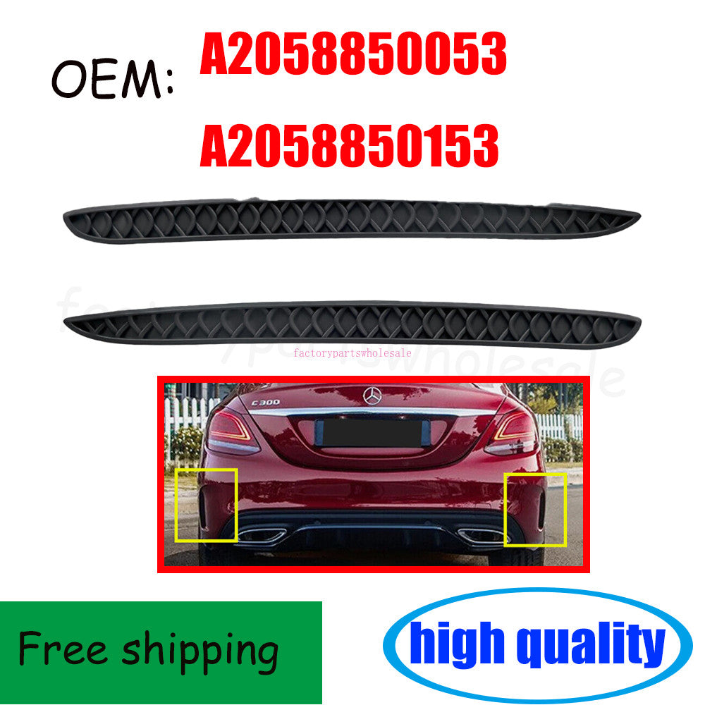 2x Left+Right Rear Bumper Side Vent Grille Fit for W205 C-Class n