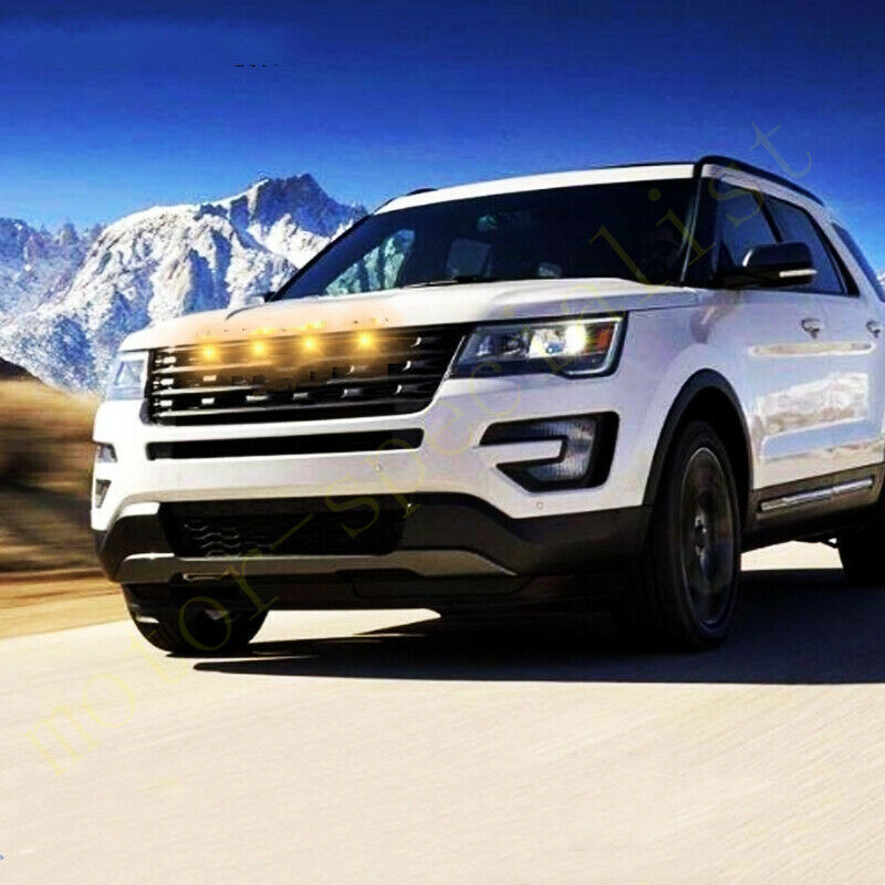 4pcs  for ford  Explorer 2016-2019 Front Grille LED Light Style Grill Trim Q