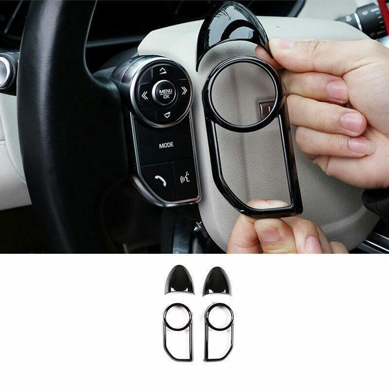 Black Interior Steering Wheel Button Frame Cover 4PCS For Land for Rover 14-17