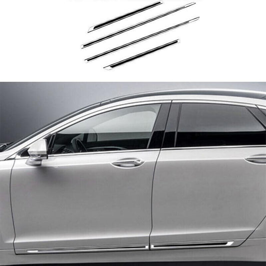 4PCS Strip Trim Black Titanium for Lincoln MKZ 2013-2020 Car Door Guard Molding