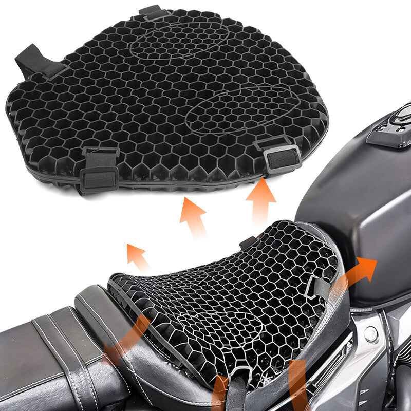 Motorcycle Honeycomb Gel for Seat Cushion Pillow Pad Cover Pressure Relief Universal