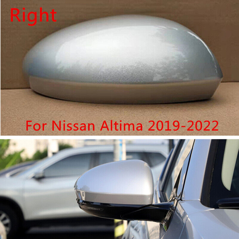 Silver Right Rearview Door Mirror Cover Cap Shell for Nissan Altima 2019-2022