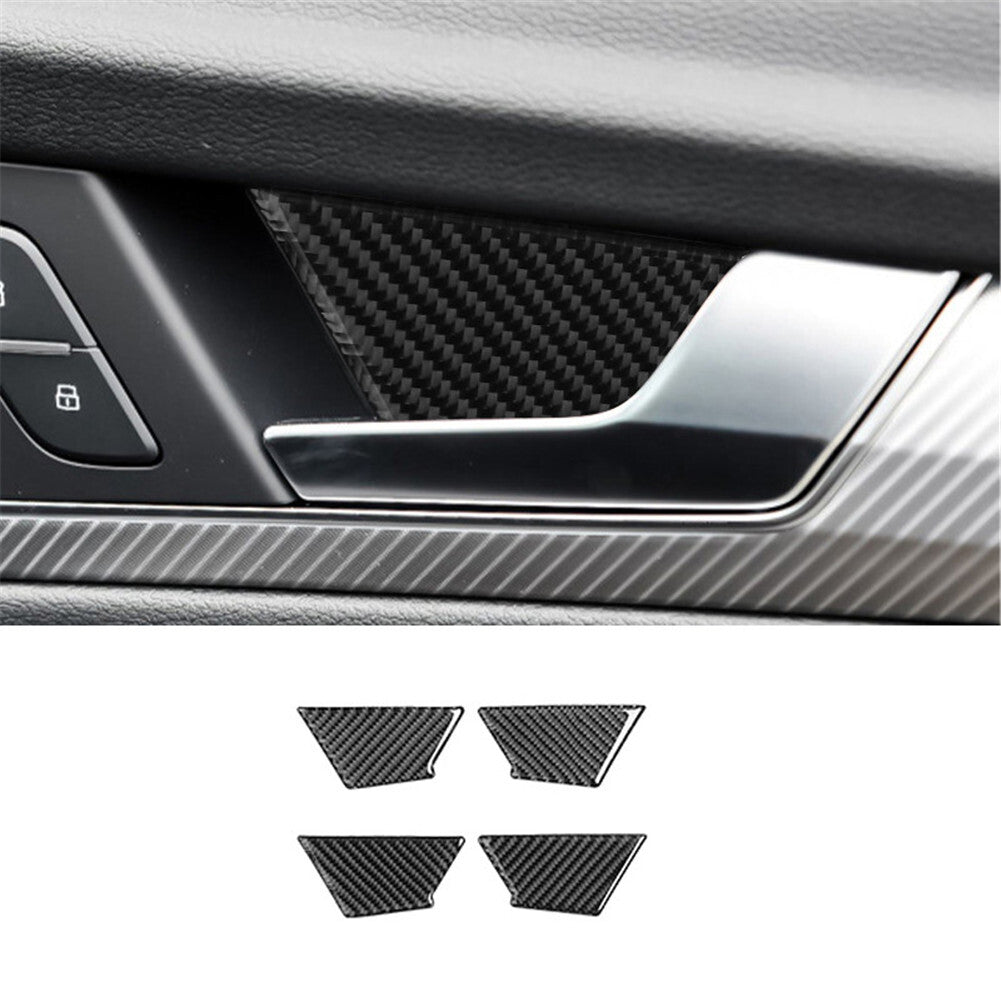 Carbon Fiber Rear Armrest Cupholder Trim For Outlander 2014-2016 v
