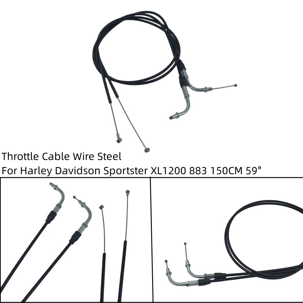 59-inch 150cm black throttle cable fits for Harley Sportster 883 1200 XL- n