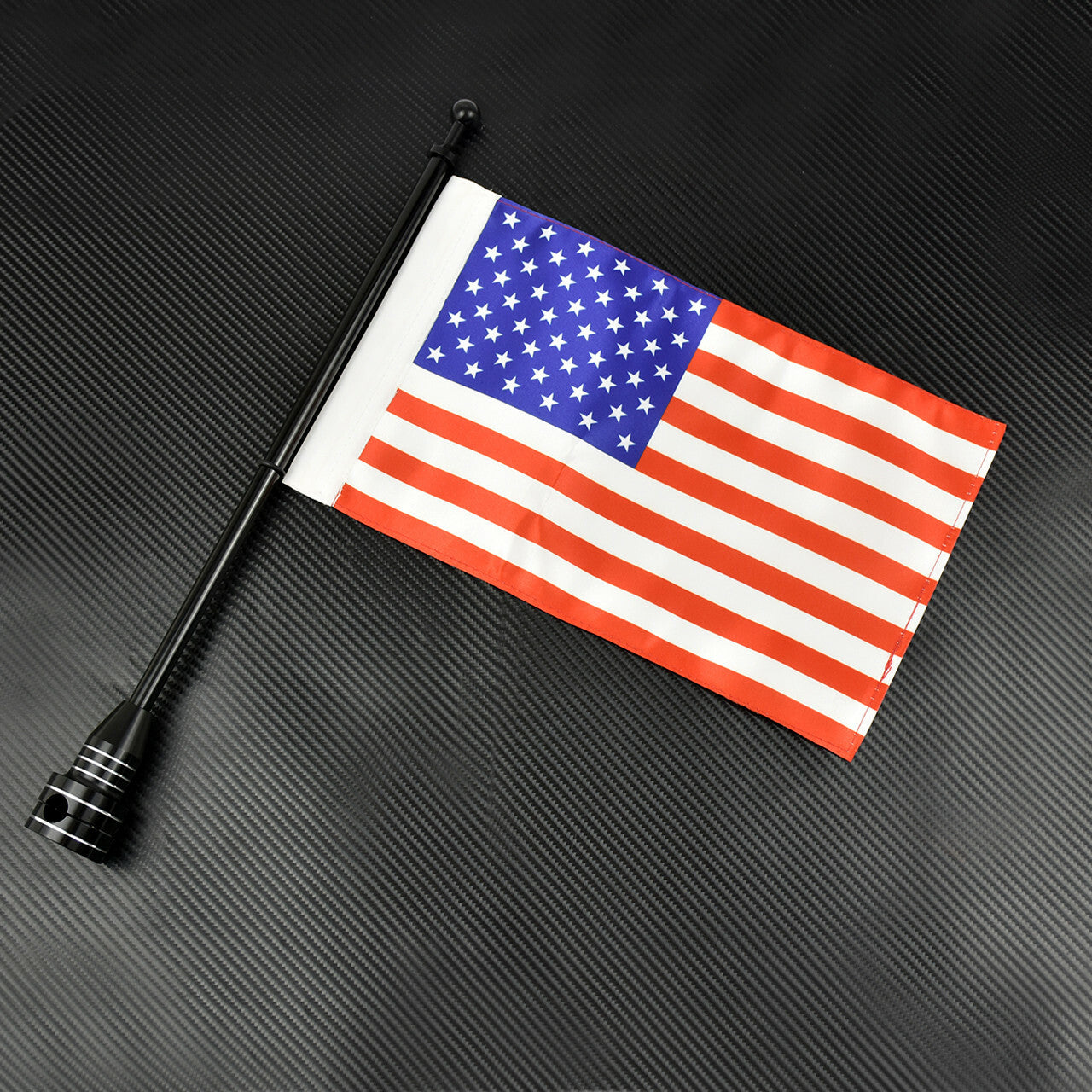 US Flag Rear Side Mount Luggage Rack Black Flag Pole Fit for Harley Sportster