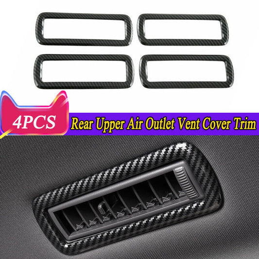 4P Carbon Rear Upper Air Outlet Vent Molding Cover Trim for Toyota for Sienna 21-24