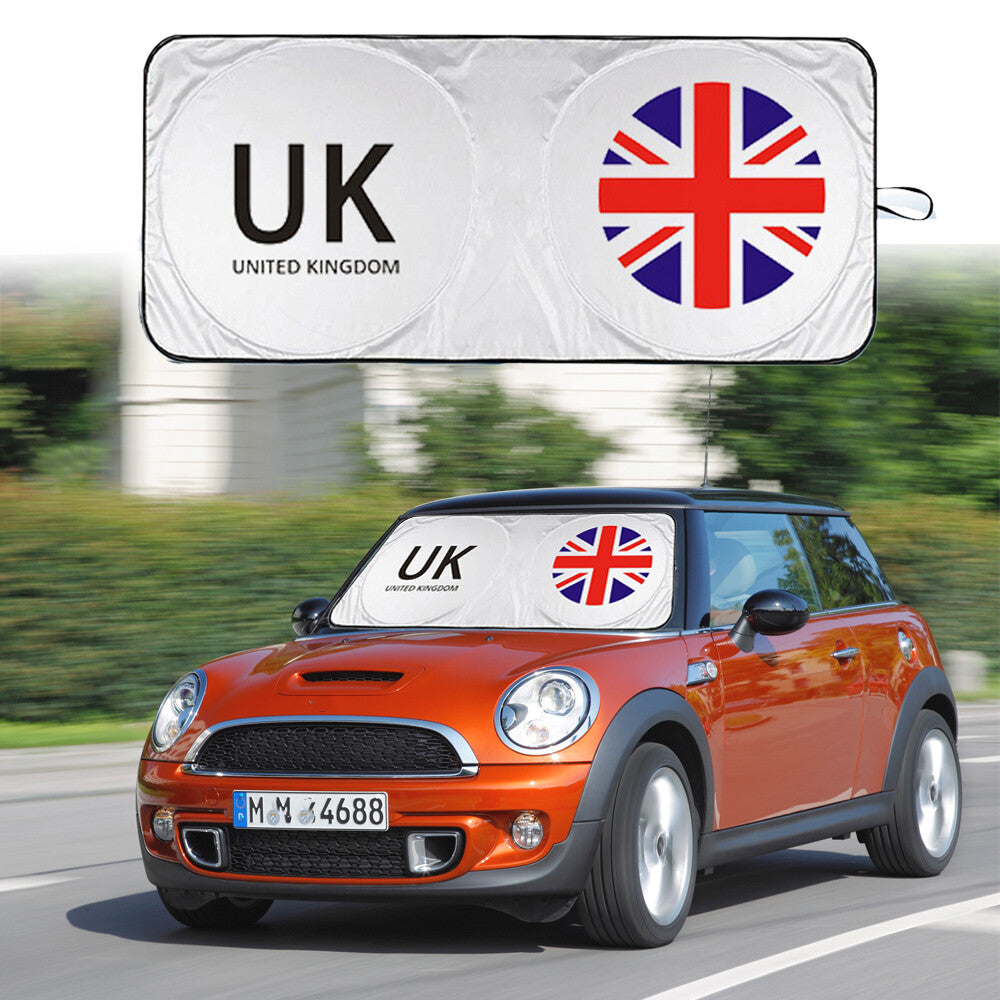 for Mini Cooper S Foldable Car Windshield Sun Shade Union Jack Front Visor Cover