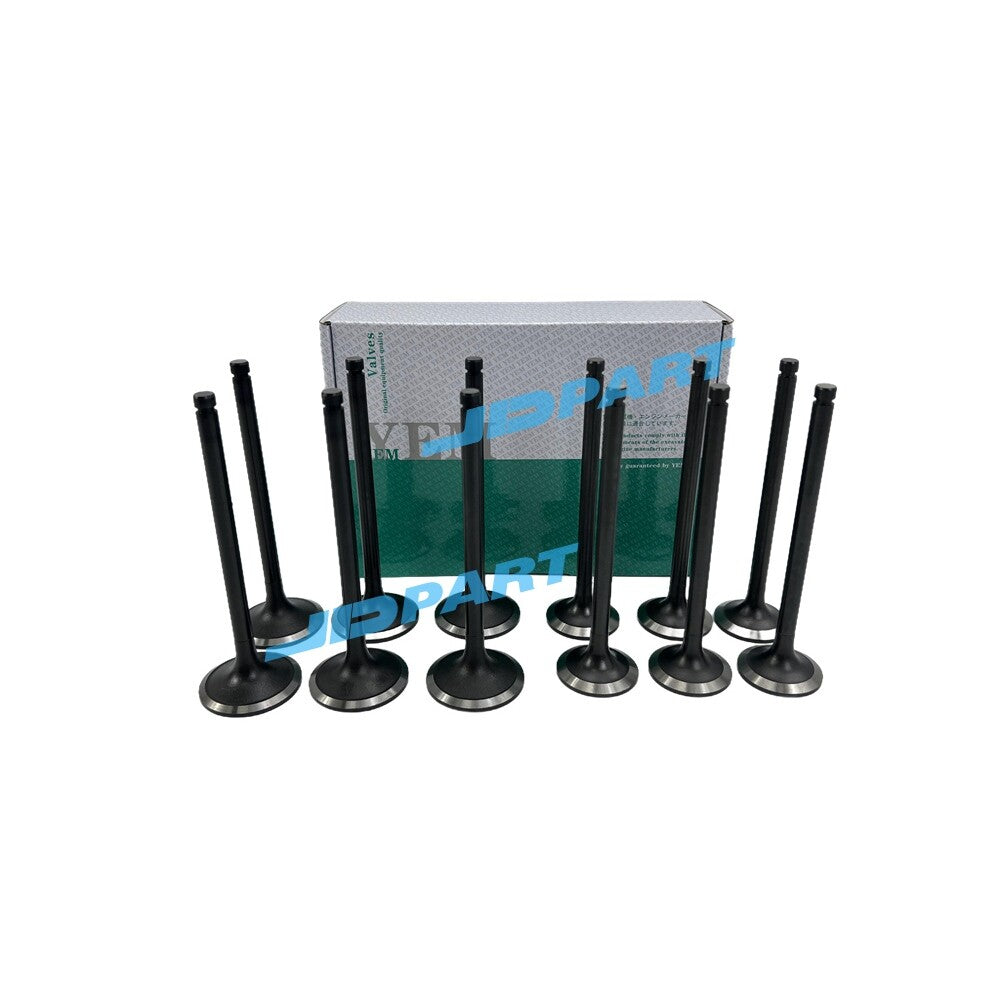12-piece pack of 6D15 intake and exhaust valves for diesel engines -