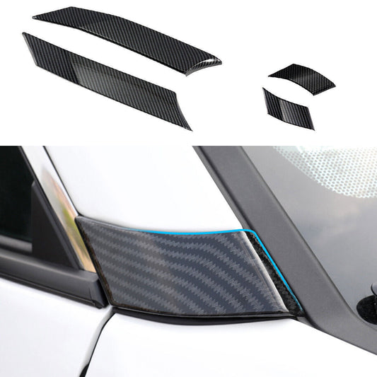 4X for Toyota RAV4 2019-23 Car Rear Door Window C Pillar Post Frame Accessories