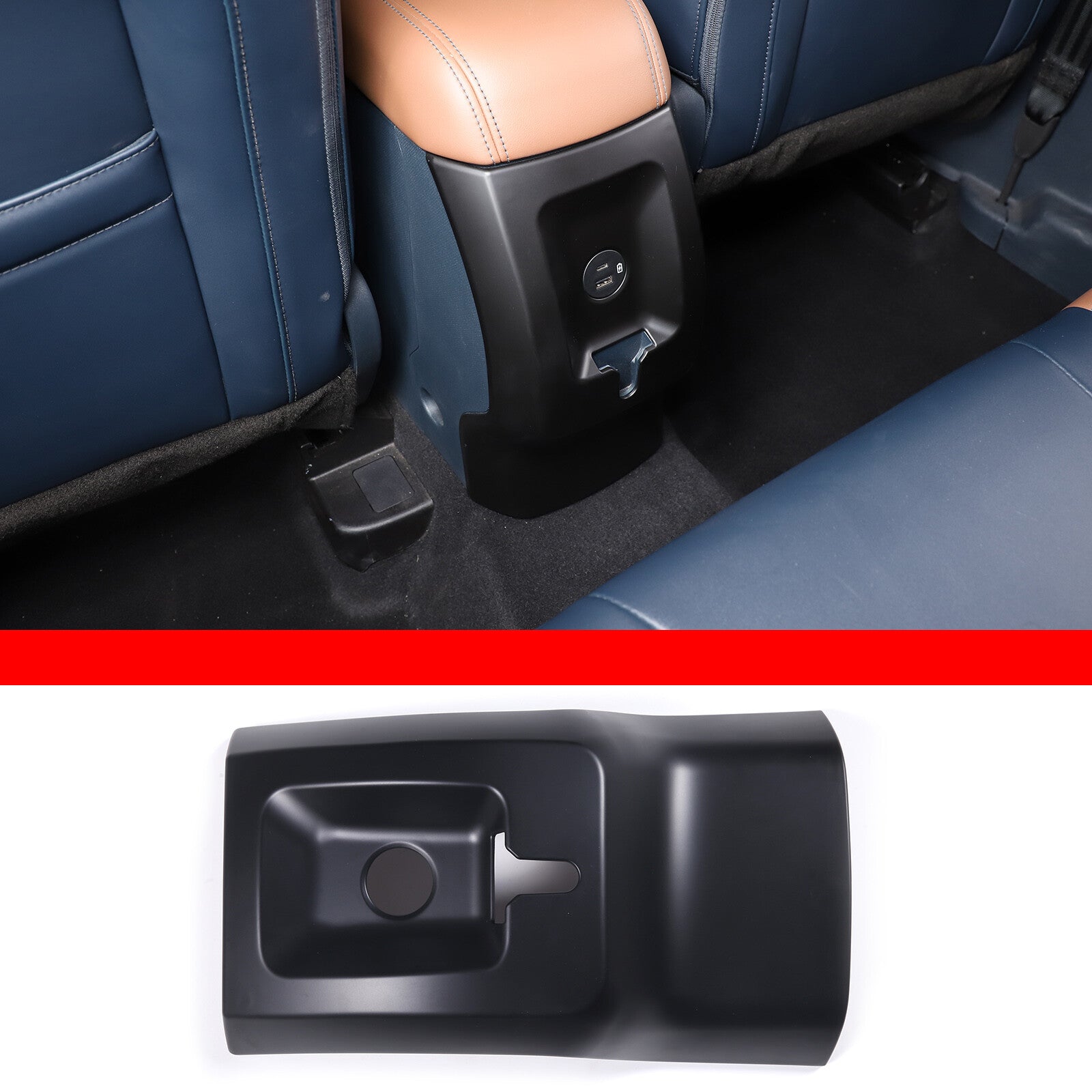 Oak Grain Center Vent Box Cover Trim for Tundra Sequoia 2022 - 23 US- v