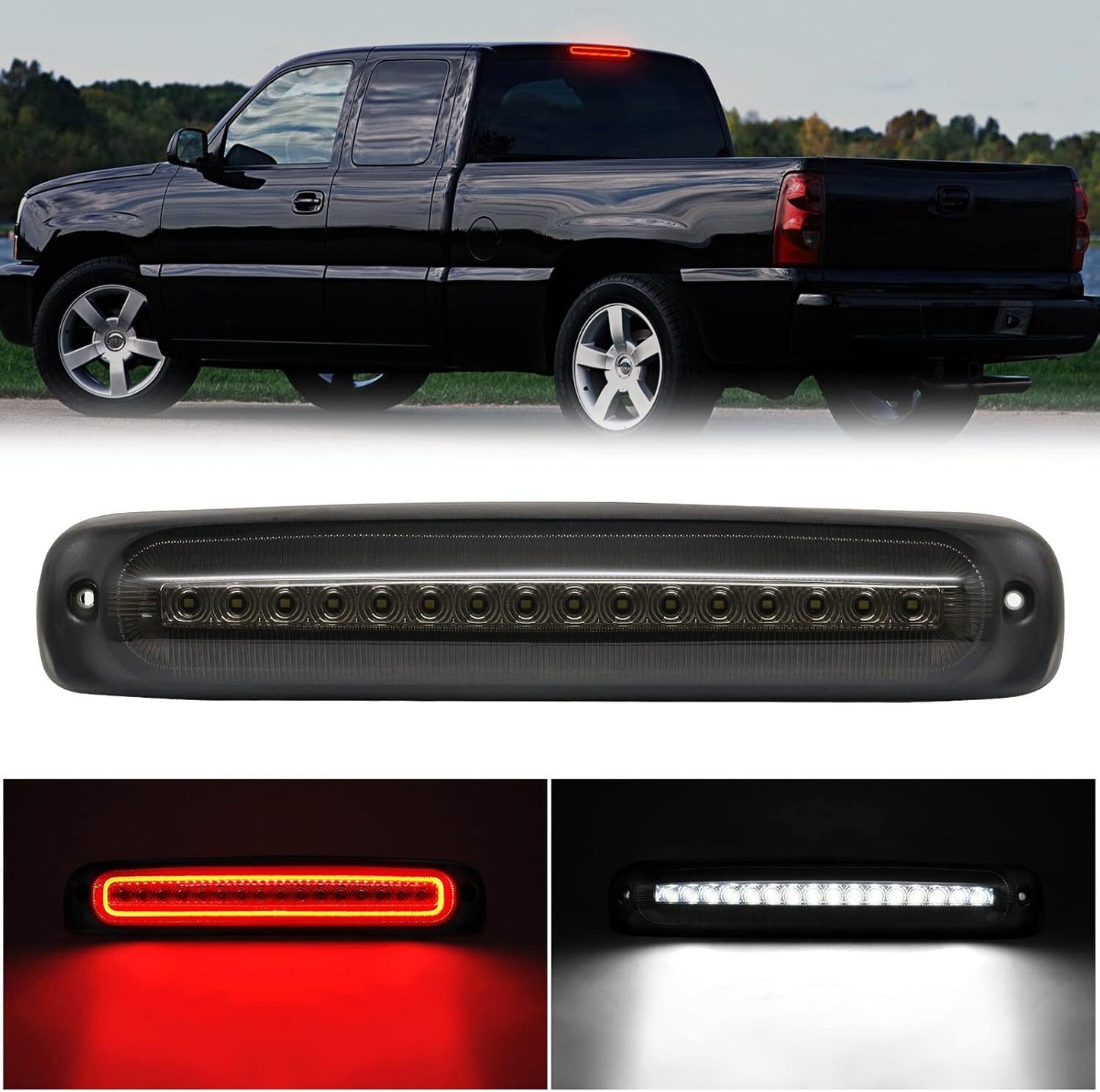 Suitable for 99-06 for Chevrolet Silverado / for GMC for Sierra LED 3RD - Third brake light, taillight, cargo light Q