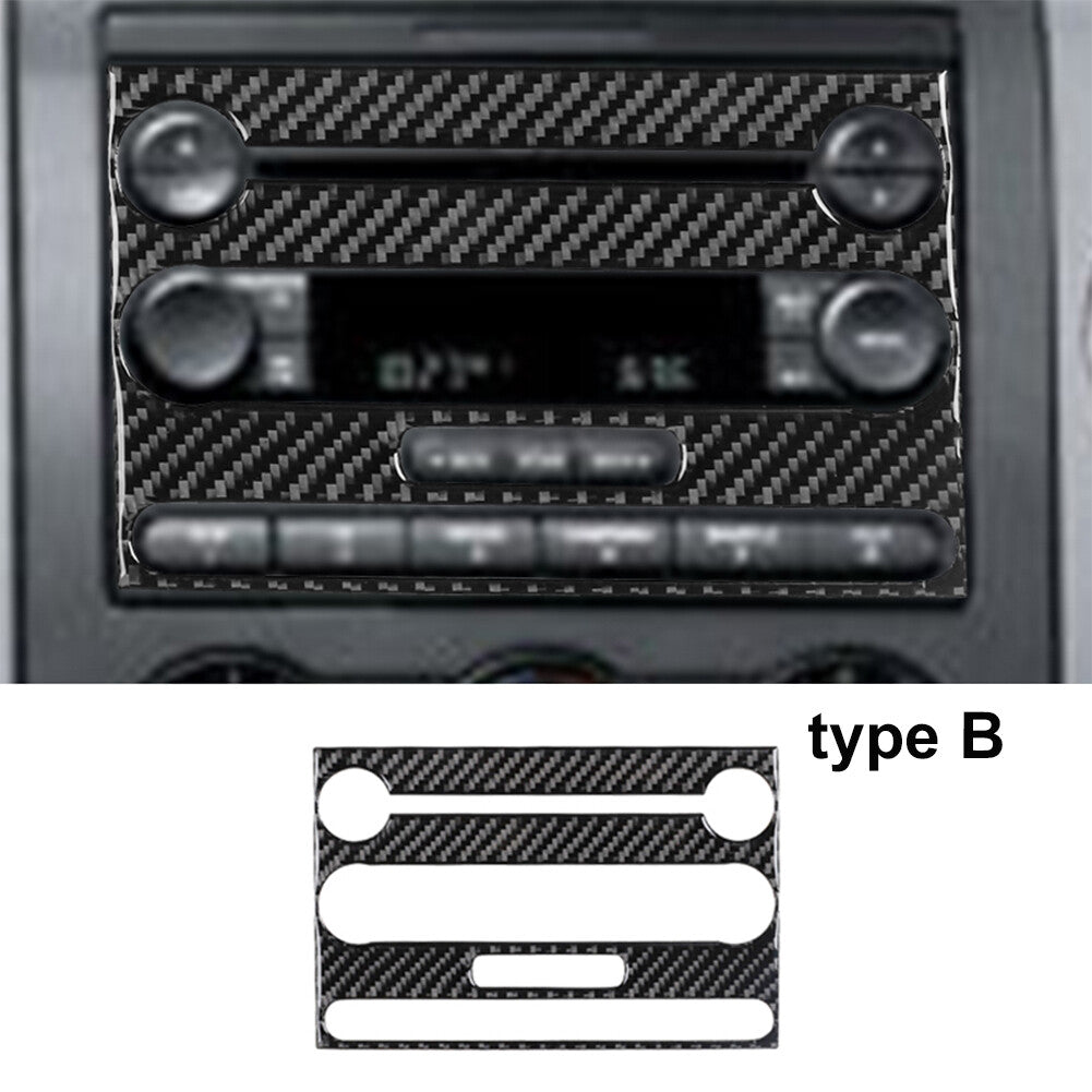 Carbon fiber interior radio console protective cover trim for Ford F-150 04-08