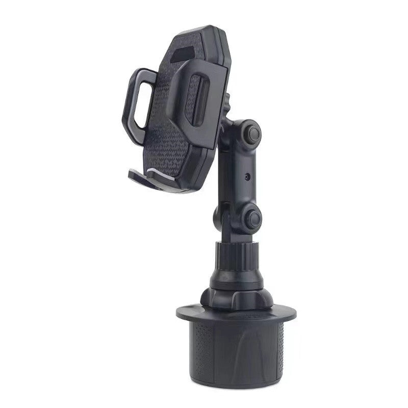 Black 360 Degree Car Cup Holder Mobile Phone Mount Adjustable Angle Stand Cradle