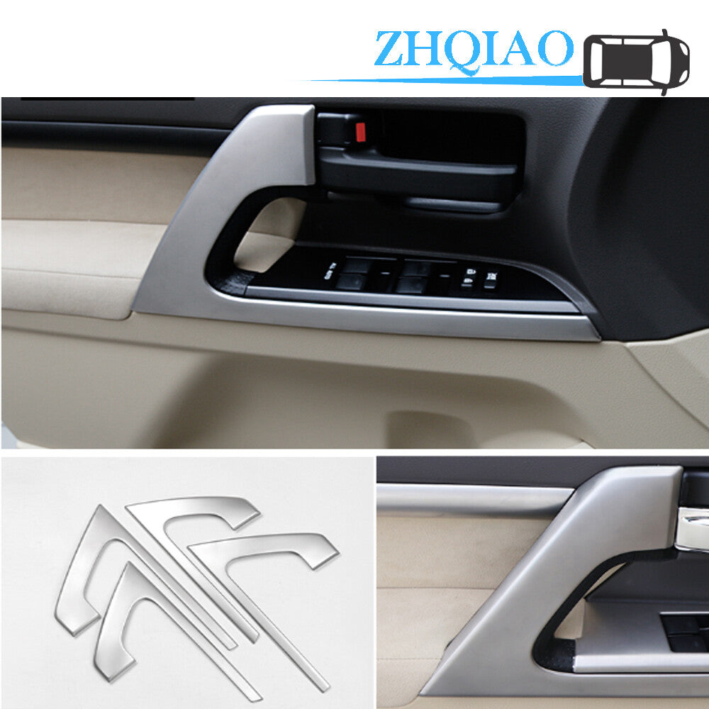 ABS Silver Interior Door Armrest Cover Trim Fits for Toyota for Land Cruiser 2008-2019