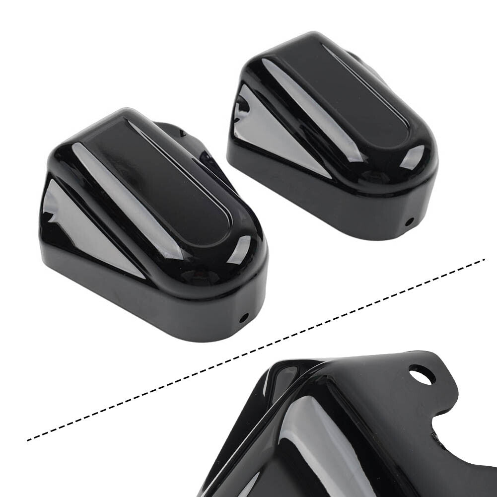 Black Bar Shield Rear Axle Covers Swingarm Cap for Harley Softail FLSTN 2008-up