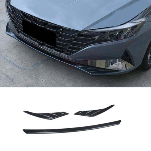 3x for Hyundai for Elantra 2021-2023 Black Steel Front Bumper Protection Cover Guard